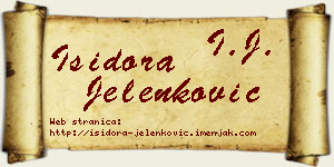 Isidora Jelenković vizit kartica